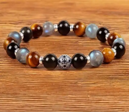 Bracelet en perle volcanique